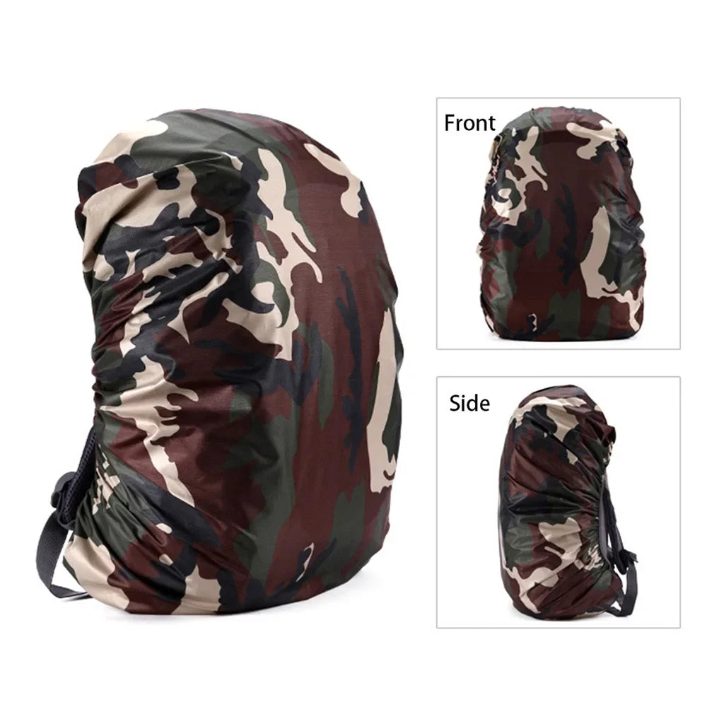 Tactical Waterproof Backpack Cover Dustproof Sports Bags Rain Cover Outdoor Hiking Camo Backpack Protective Cover 35-80L