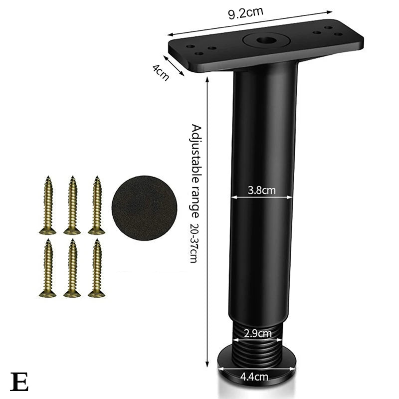 Telescopic Adjustable Bed Beam Support Foot Reinforced Plastic Furniture Leg Sofa Leg Bed Bottom Load Bearing Bracket