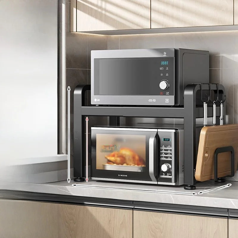 Kitchen Microwave Oven Ra Multi-Functional Home Countertop Rice Cooker Oven Storage Support Exble Organization elf