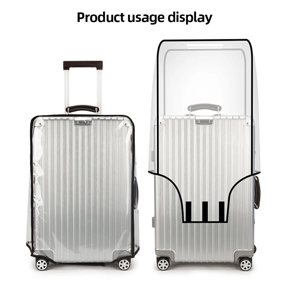 20-30inch Clear Suitcase Cover Protector Transparent Travel Luggage Protector PVC Suitcase Cover Protectors for Wheeled Suitcase