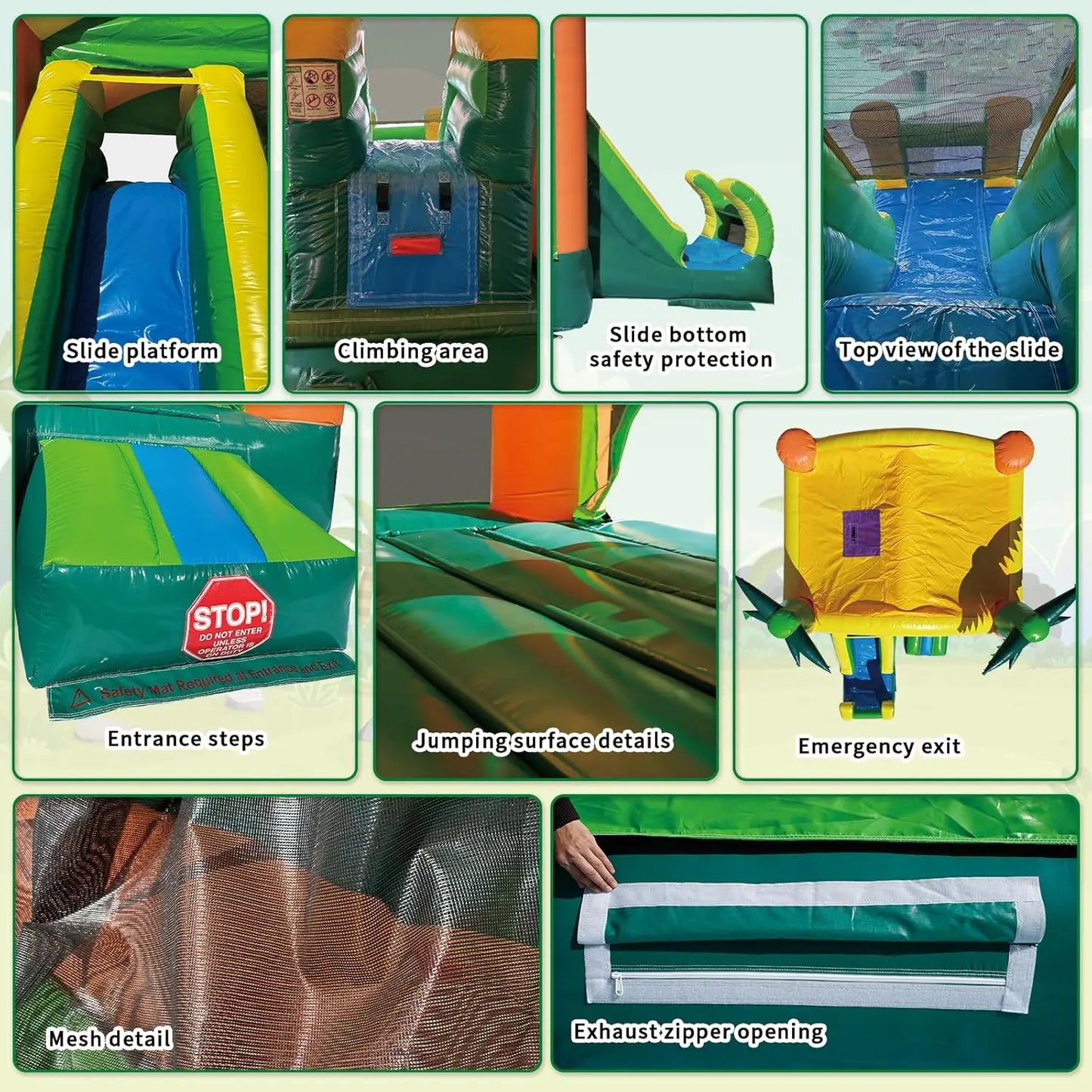 Inflatable Bounce House with Slide for Big Kids,Large Jumping Area,100% PVC Commercial Material,Outdoor Large 17'x 13' x 12'