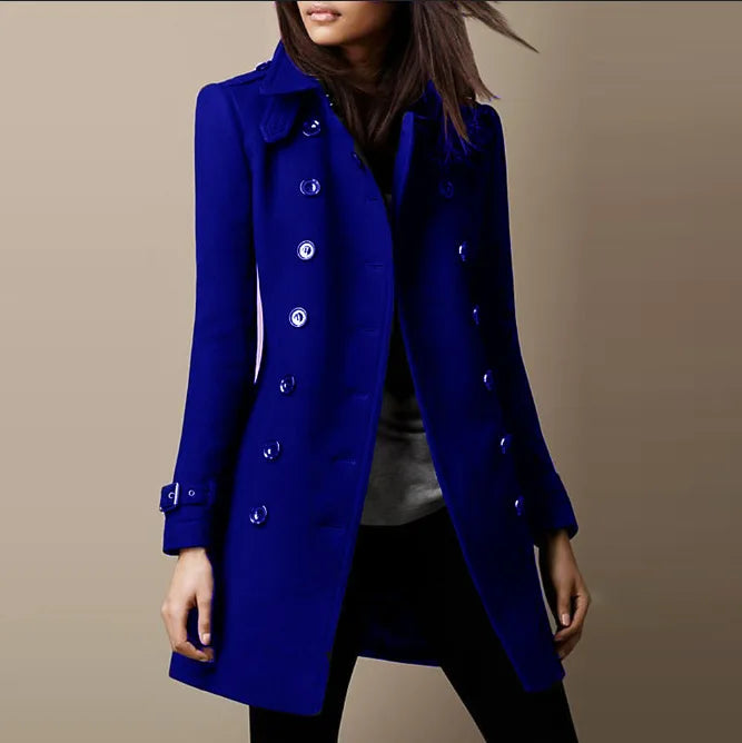 Autumn and Winter Double-breasted Casual Jacket Women's Clothing