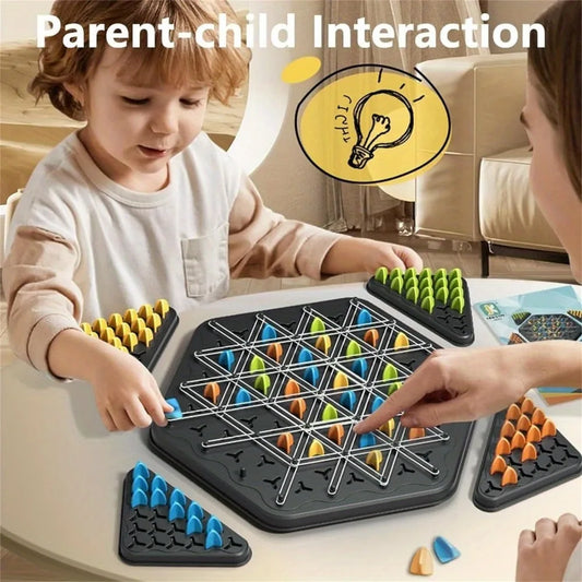 AIUAZA Triangle Chess Games, Triangle Board Games, Triangle Rubber Band Games Parent-Child Interactive Games, Family Games