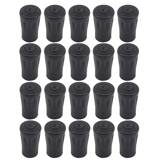 20Pcs Trekking Pole Nordic Walk Stick Cane Climb Replacement Alpenstock Outdoor Camp Hike Protector Cap Tip Rubber Material