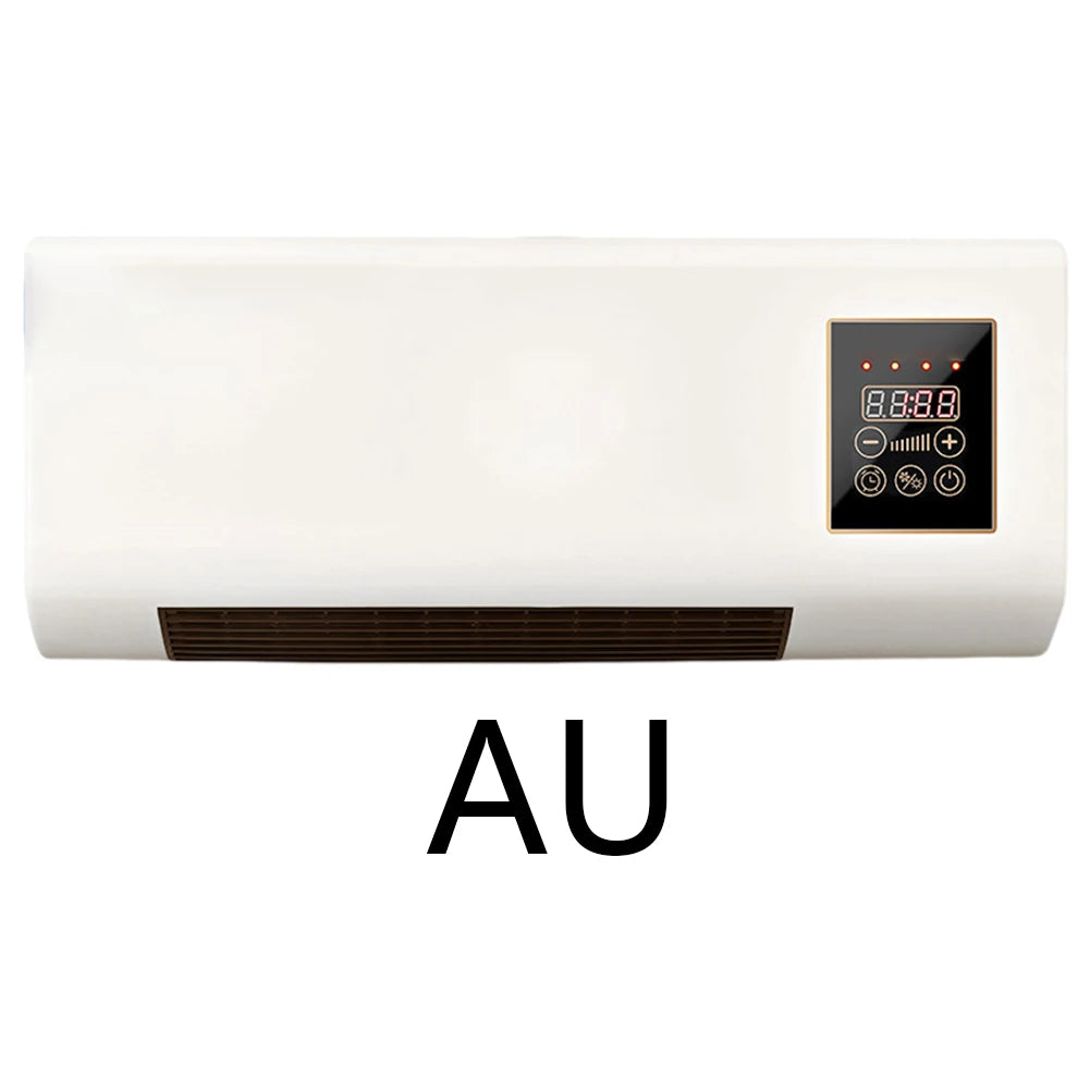 Mini Space Heater 1800W Wall Mounted Air Cooler Remote Control Touch Screen 16-40 Degrees Adjustable Cooling Heating Second Gear