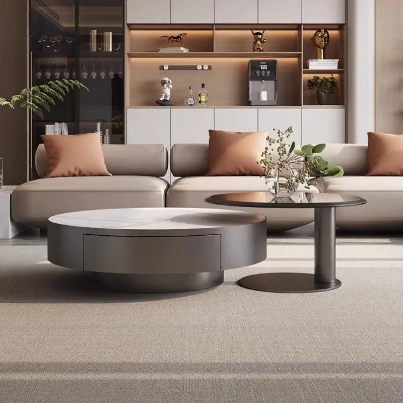 Modern Round Coffee Table For Living Room Luxury Cute Low Coffee Table Nordic Decor Table Basse Salon Furniture Living Room