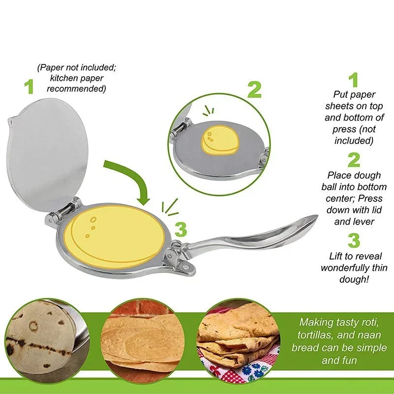 6/8 INCH Tortilla Press Make Corn Tortillas Dough Roti Maker Machine Pressing Tools Home Kitchen Bakeware Cooking Accessories
