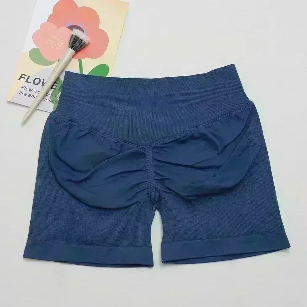 Fitness Shorts Sports Yoga Pants Women's Summer Nude Feeling Peach Hip Pocket High Waist Hip Lifting Quick Drying Yoga Clothes