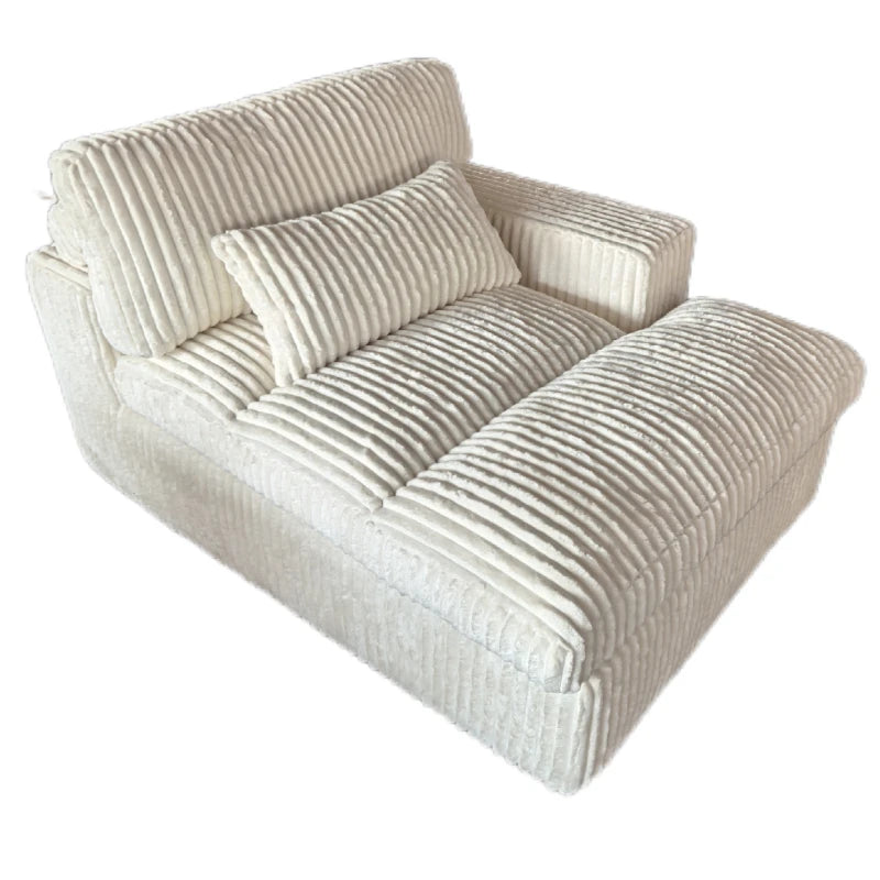 Italian Style Retro Luxury Corduroy Double Sofa Bed for Living Room Vacuum Compression Washable Customizable