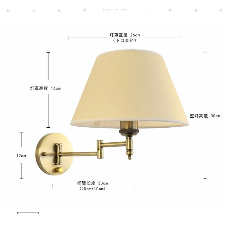 European and American Home Decoration Flexible wall Lamp for Living Room Bedside Mirror Light Wall Sconces Led Lighting Fixtures