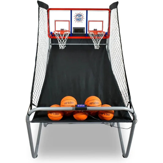 Pop-A-Shot Official Indoor/Outdoor Dual Shot Basketball Arcade Game - Weather Resistant - 16 Different Games 6 Audio Options