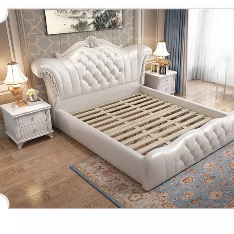 180X200CM Deluxe King Size Bed with Headboard Furniture Double frames and  bases super king frame bases and bed frames