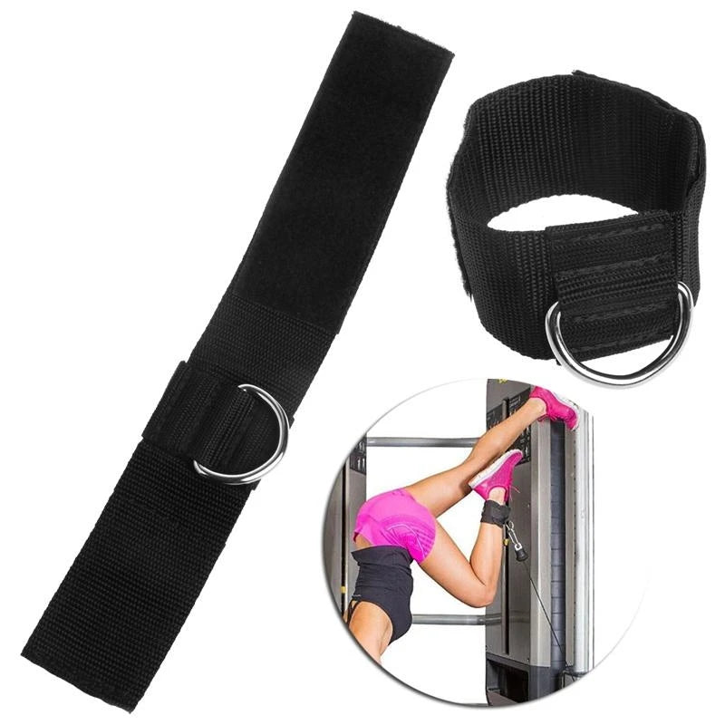 Fitness  D-Ring Ankle Straps Foot Support Adjustable Ankle Protector Gym Leg Pulley with Buckle Sports Feet Guard