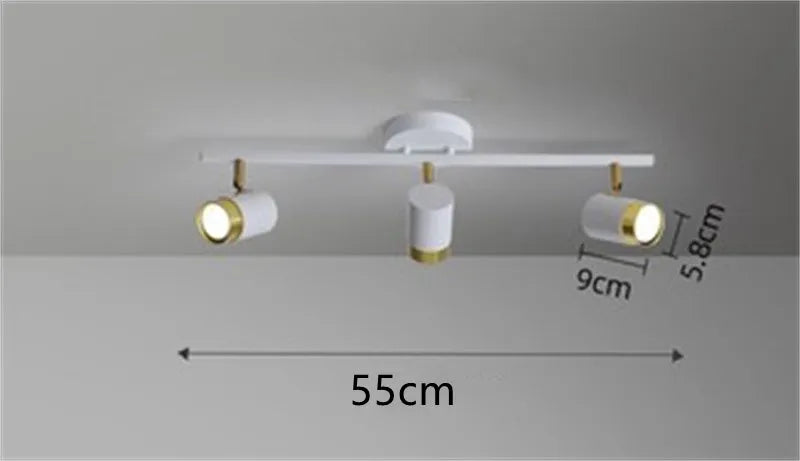 Indoor Lighting Modern Led Ceiling Lamp Black White Chandelier Spotlight for Living Room Bedroom Dining Corridor Spot Light GU10