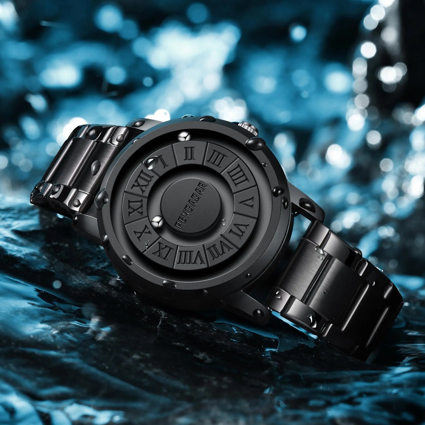 2025 New Men's Watches Luxury Quartz Watch For Men Creative Scrolling Pointer Magnetic Force Wrist Clock Relogio Masculino