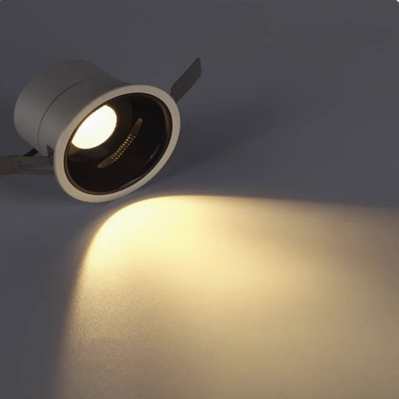 Embedded LED home living room ceiling wall washer lamp with anti-glare feature, small hill-shaped ultra-thin downlight