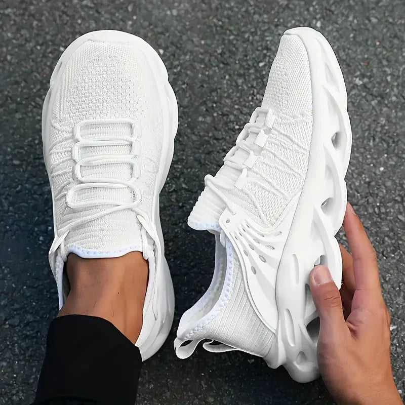 New Fashion Green Men's Running Shoes Big Size 48 Breathable Blade Shoes Trainers Men Lightweight Sports Shoes Zapatillas Hombre