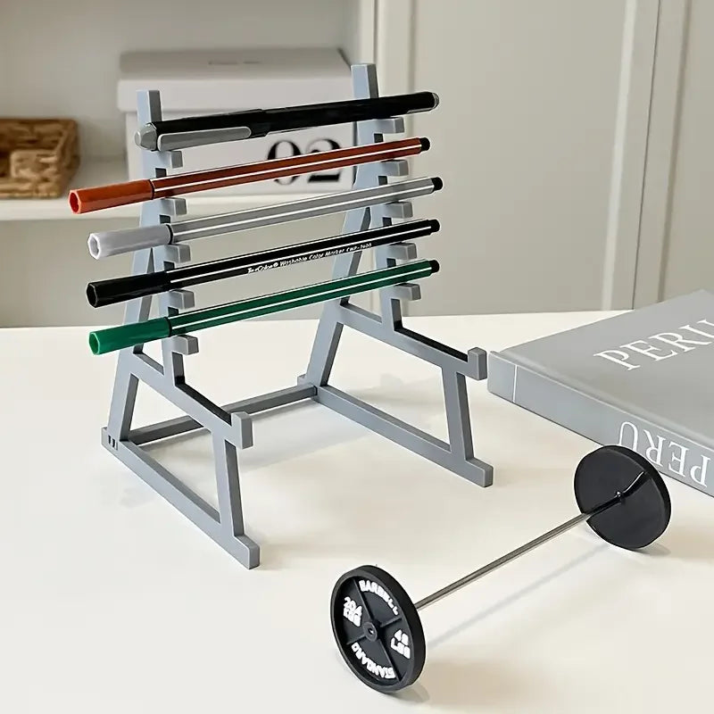Creative Barbell Pen Holder Fitness Themed Fitness Pen Holder Perfect Gift for Fitness Enthusiasts Weightlifters