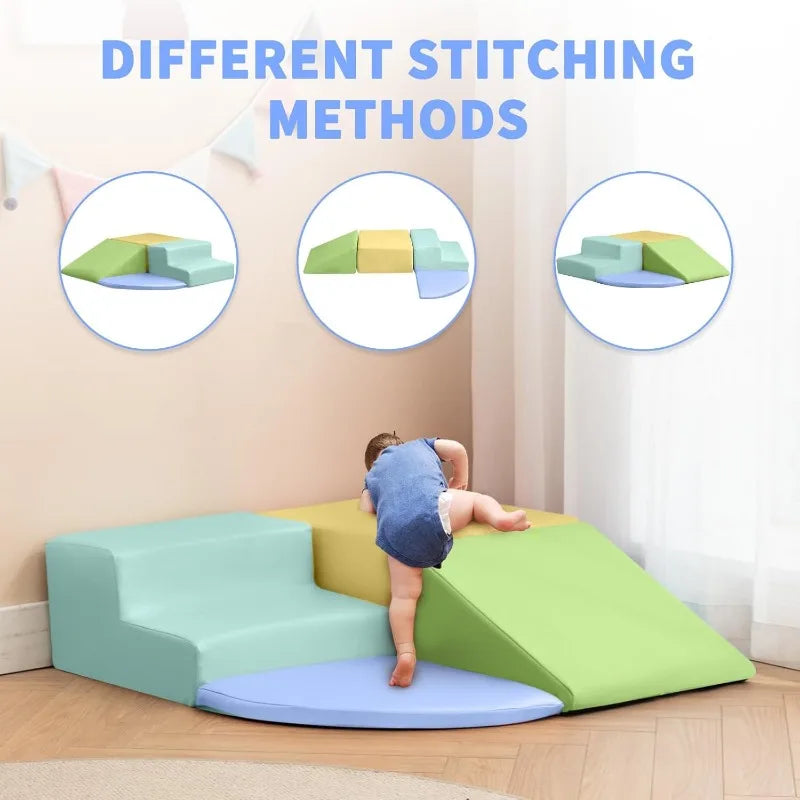 Foam Climbing Blocks for Toddlers 4pcs Climbing Toys Toddlers 1-3 for Climb Toddler Climbing Toys Indoor Nursery Children's Room