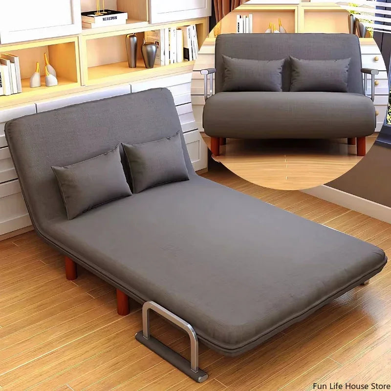 Home Furniture Modern Simple Foldable Sofa Bed New Multi-functional Internet Celebrity Living Room Double Push Retractable Sofa