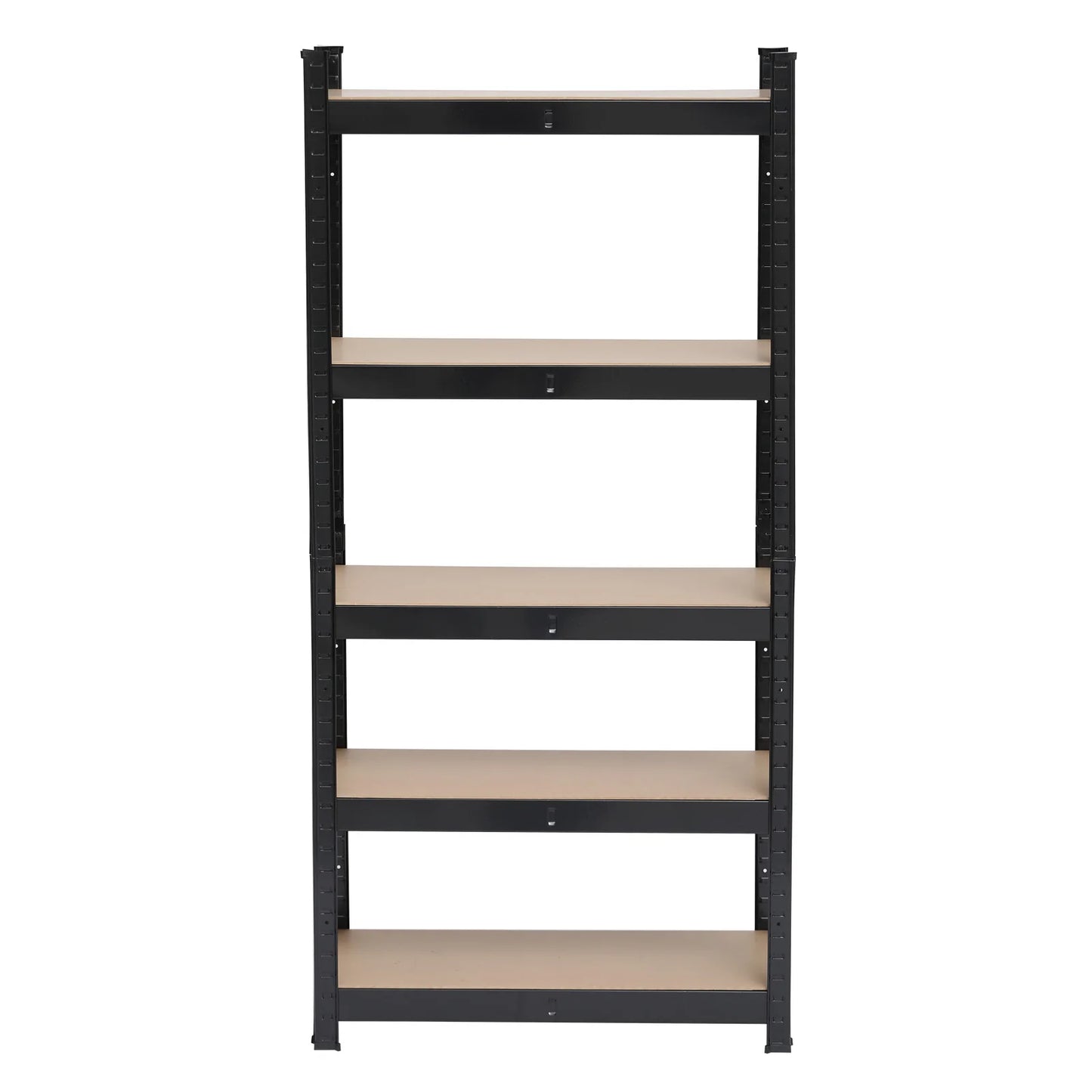 5 Tier Heavy Duty Metal Shelving Rack Unit Garage Storage Shelf Black UK