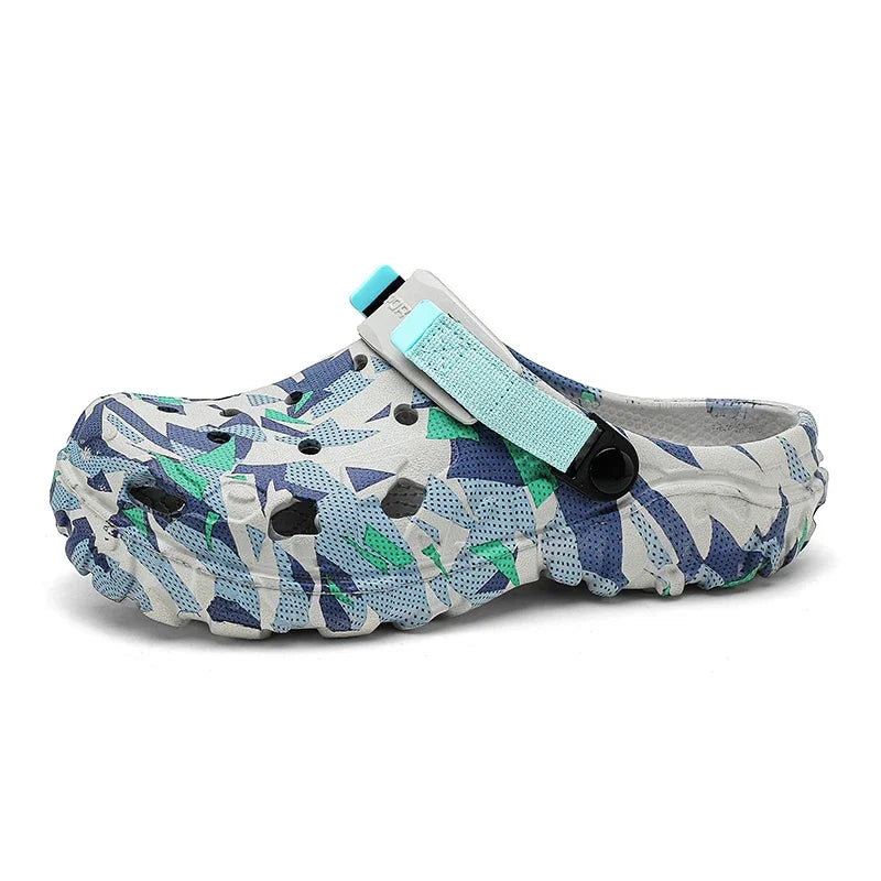 Summer Men Slippers Light EVA Men's Casual Shoes Hole Shoes Clogs Home Garden Outdoor Male Beach Flat Sandals