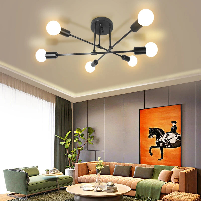 Chandelier LED Ceiling Hanging Lighting Long Position Platfond Lamp Kitchen Dinng Living House Room Pendant Light Home Decor E27