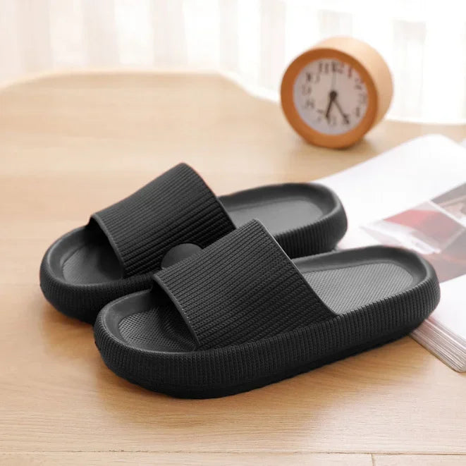 Women Eva Thick Platform Cloud Slippers Indoor Home Soft Sole Pillow Slides Sandals Woman 2025 Summer Non Slip Beach Flip Flops