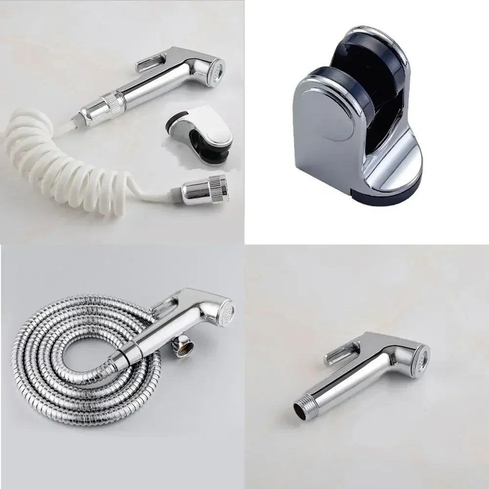 Bathroom Toilet Shower Head Self Handheld Toilet Bidets Sprayer Set Wall Bracket Hand Bidet Faucet Cleaning