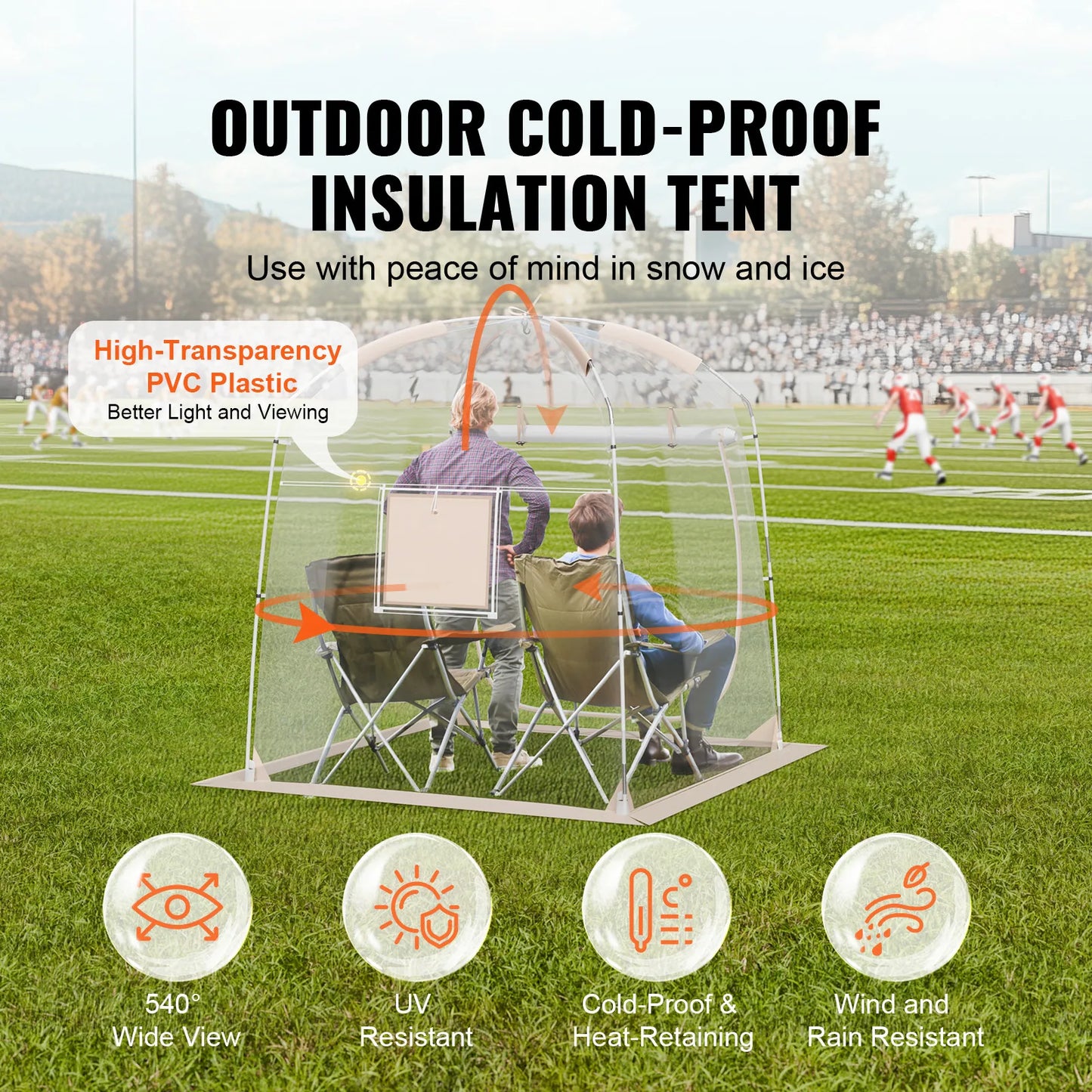 Sports Tent Instant Tent Shelter Weather Proof 2-4 People Bubble Tent