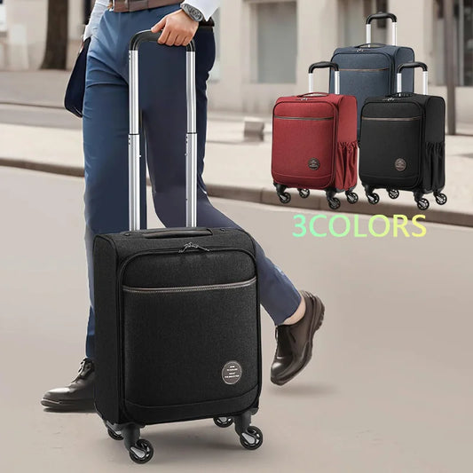 15 Inch Underseat Carry-on Luggage with Wheels Lightweight Luggage with Front Opening Lid (Blue)