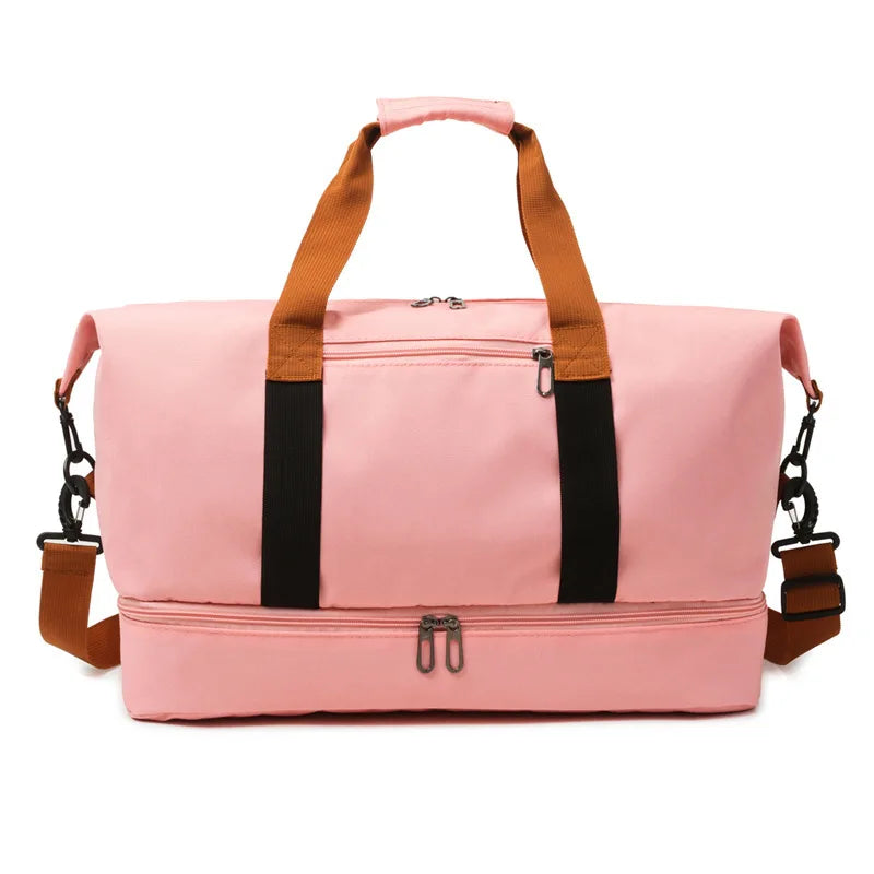 Fashion Travel Bags For Women Large Capacity Men's Sports bag Waterproof Weekend Sac Voyage Female Messenger Bag Dry And Wet