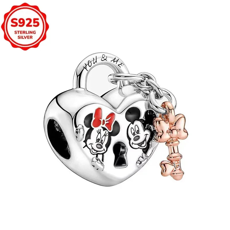 For Original Women 925 Bracelet Bangle Pendant Charm Disney Stitch 925 Sterling Silver Boutique Bead DIY Jewelry Gift New in Hot
