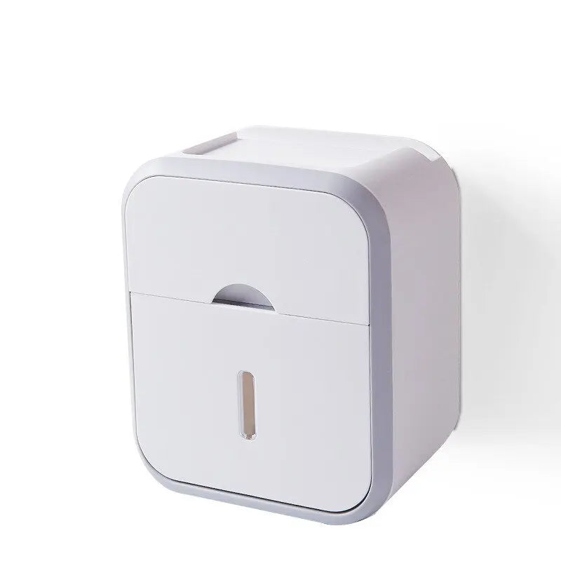 Bathroom shower rack storage rack tissue box wall mounted waterproof toilet paper storage box