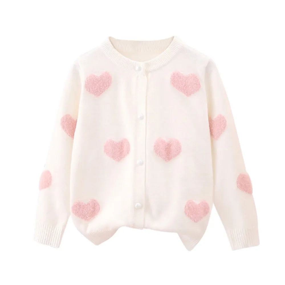 Autumn Children Girls Cardigan Sweaters Baby Knitted Sweater Long Sleeve Cute Outwear Coat For Toddler Girl Kids Knitwear Jacket