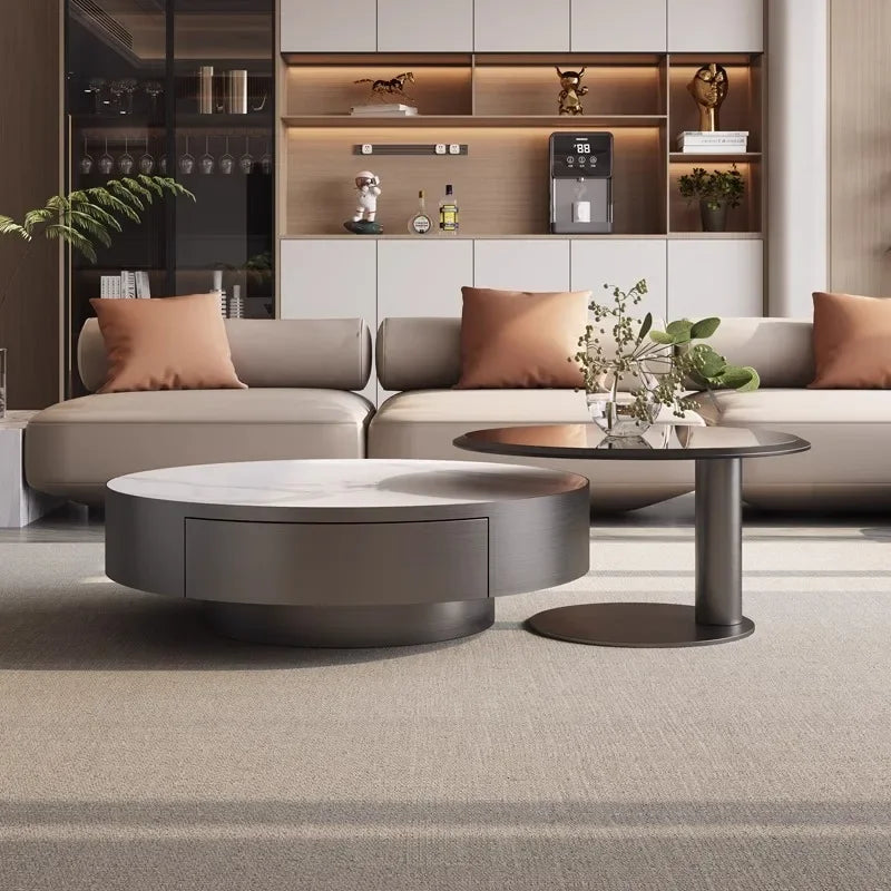 Modern Round Coffee Table For Living Room Luxury Cute Low Coffee Table Nordic Decor Table Basse Salon Furniture Living Room