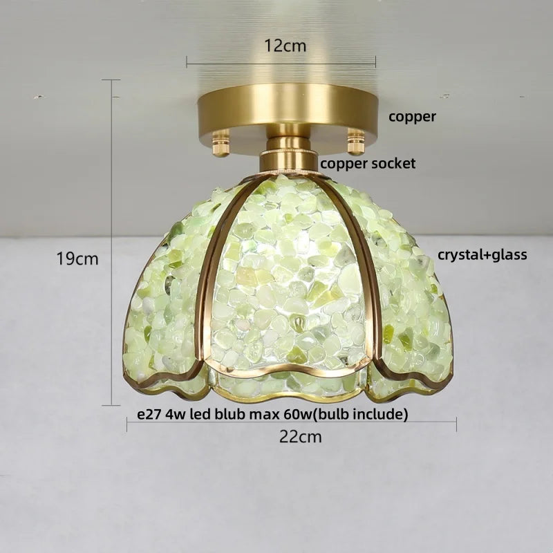 IWHD Home Lighting LED Ceiling Lights Dining Room Aisle Corridor Nordic Modern Glass Crystal Ceiling Lamp Luminaires Plafonnier