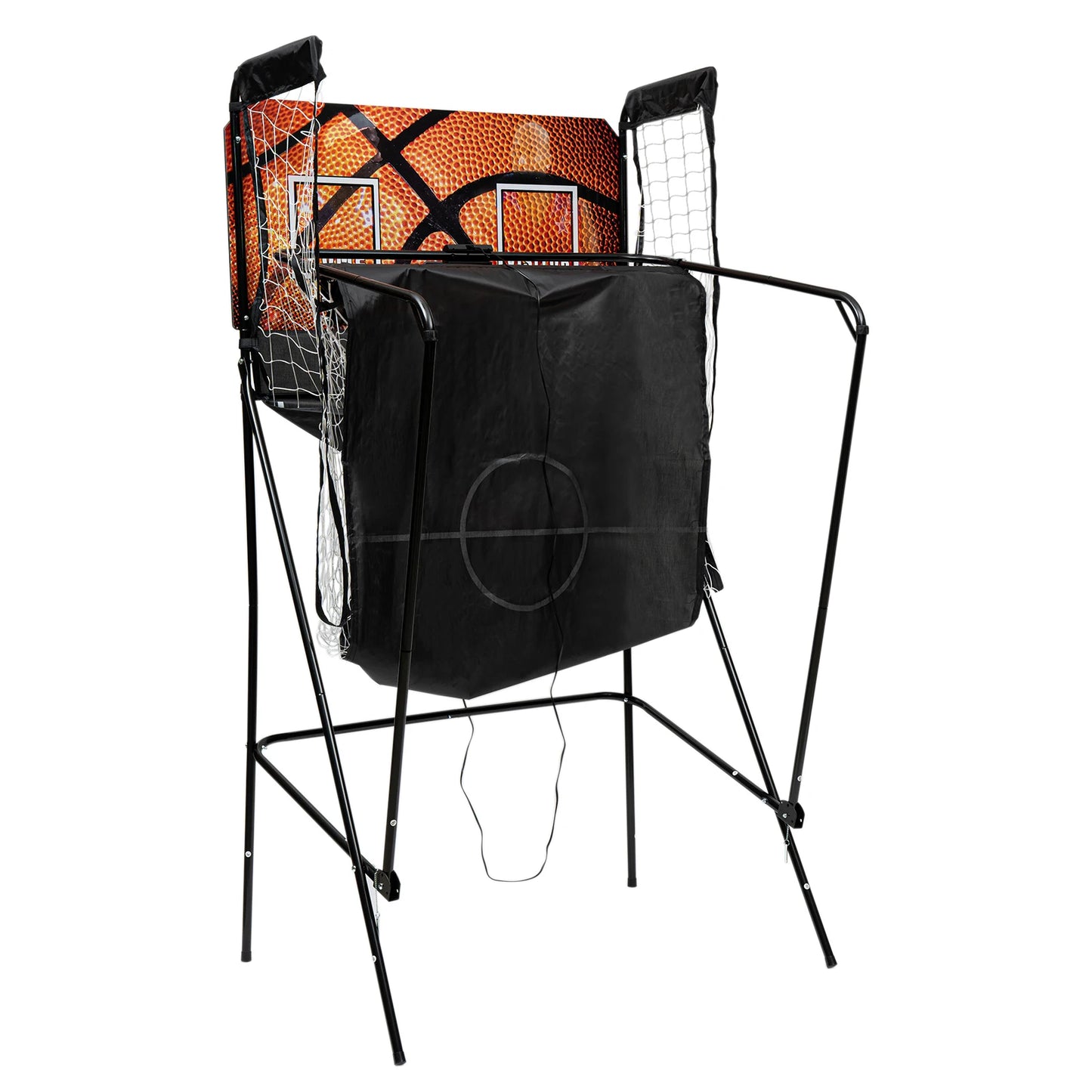 Double Electronic Scoring and Shooting Machine Dual-shot Basketball Arcade Floor Standing Basketball Arcade Game with LED Screen