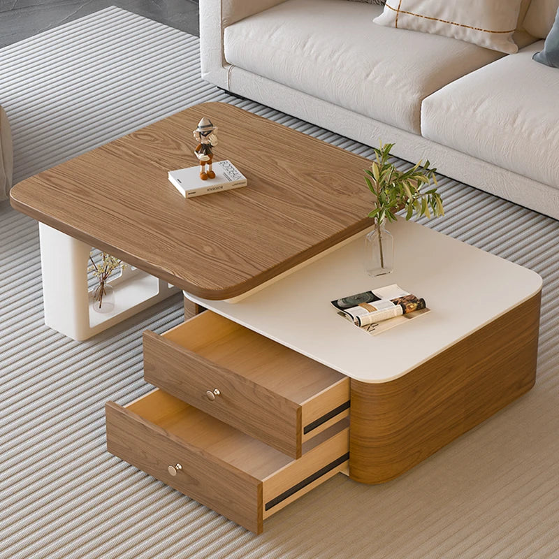 Aesthetic Simple Coffee Table Premium Luxury Glam Trendy Coffee Tables Drawers Storage Mesa De Centro Sala Living Room Furniture