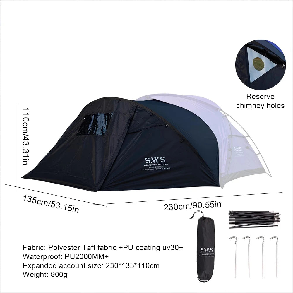 Outdoor Ultralight Camping Tent Single Layer Rainproof Sunshine-proof Tent Fishing Beach Sunshine Shelter 2 person tents
