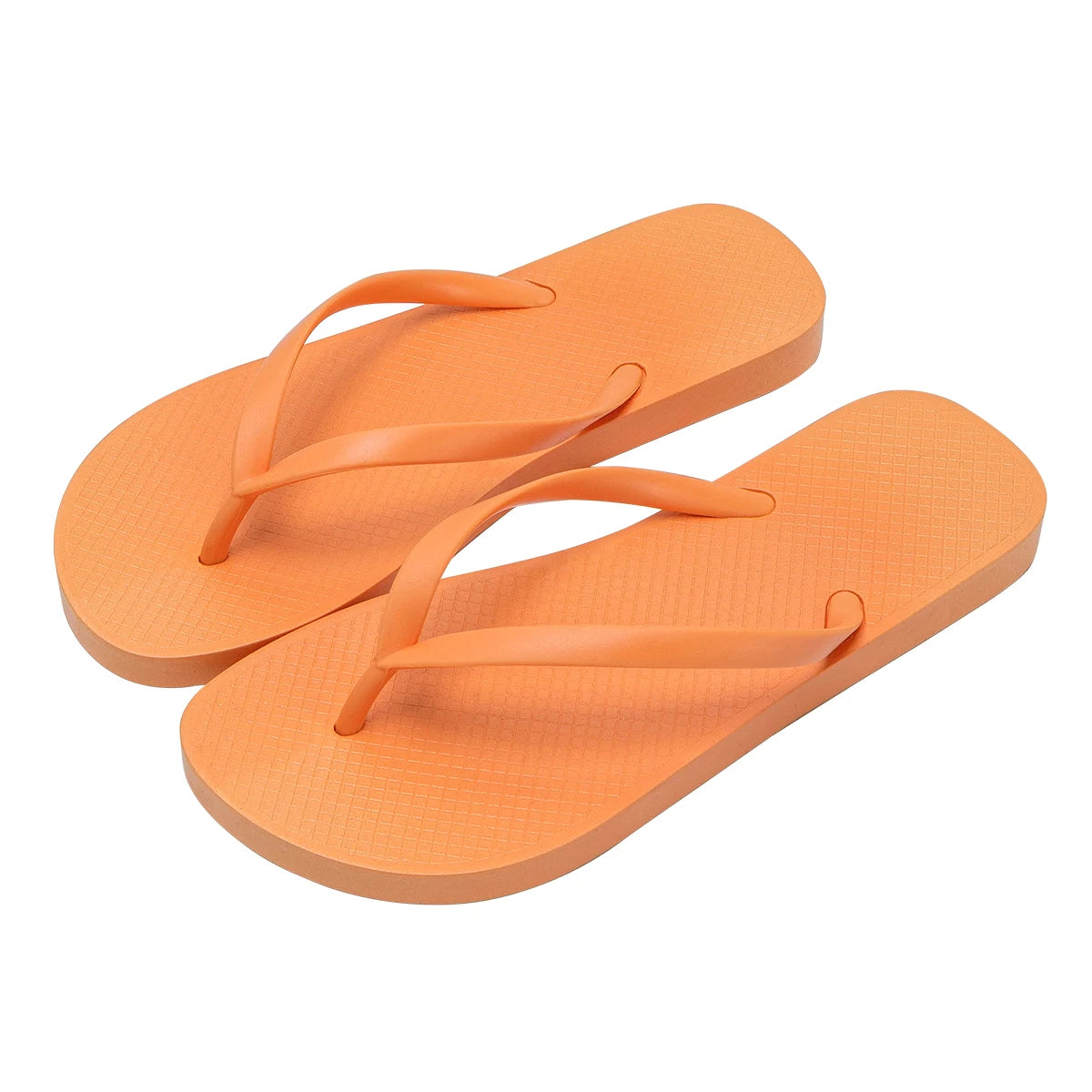 PVC Women Flip-Flops Summer Round Head Beach Flip-Flops Non-Slip Comfortable Soft Indoor Outdoor Slippers