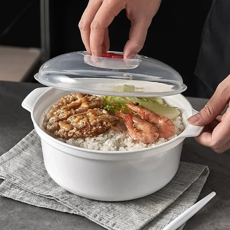 Microwave Oven Special Box Heated Pot Rice Hot Rice Steamed Buns Noodles Bowl Household Kitchen Food Cooking Container Tableware