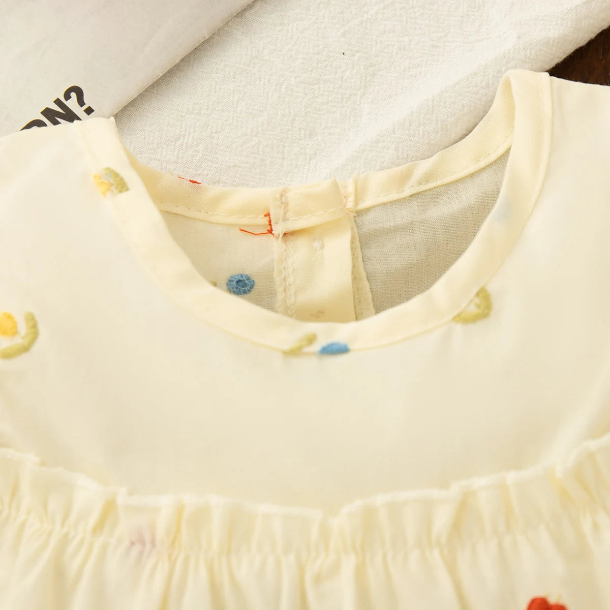 Baby Girl Clothes Summer New Floral Pattern Solid Color Round Neck Simple Girl Kid's Dress Cute Casual Baby Dresses With Bag