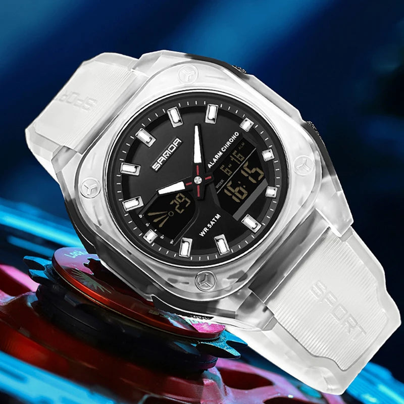 Men Sports Watches 2025 Top Brand Luxury Men Digital Quartz Wrist Watches For Male Clock Dual Display Multifunction Wristwatch