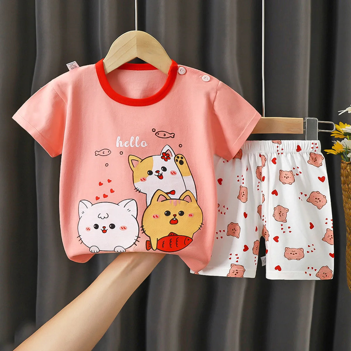 Cute Baby Girl Clothes Newborn Girl Infant Summer Children Clothing Suit Baby 0-3year Outfit Toddler Kids Pajamas