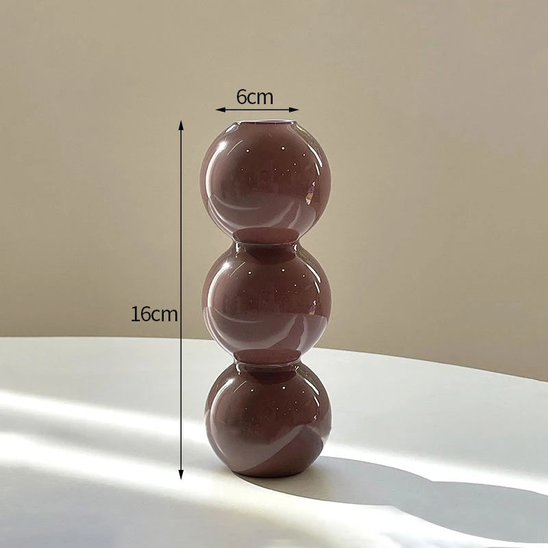 Creative Mushroom Plant Glass Vase Modern Decorative Vases Room Vase Plants Plant Glass Bud Vases Living Room Decoration