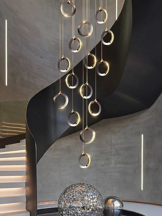 Modern luxury chandelier.  Creative design.  Suitable for villas, duplexes, hotels, restaurants.  Home lighting