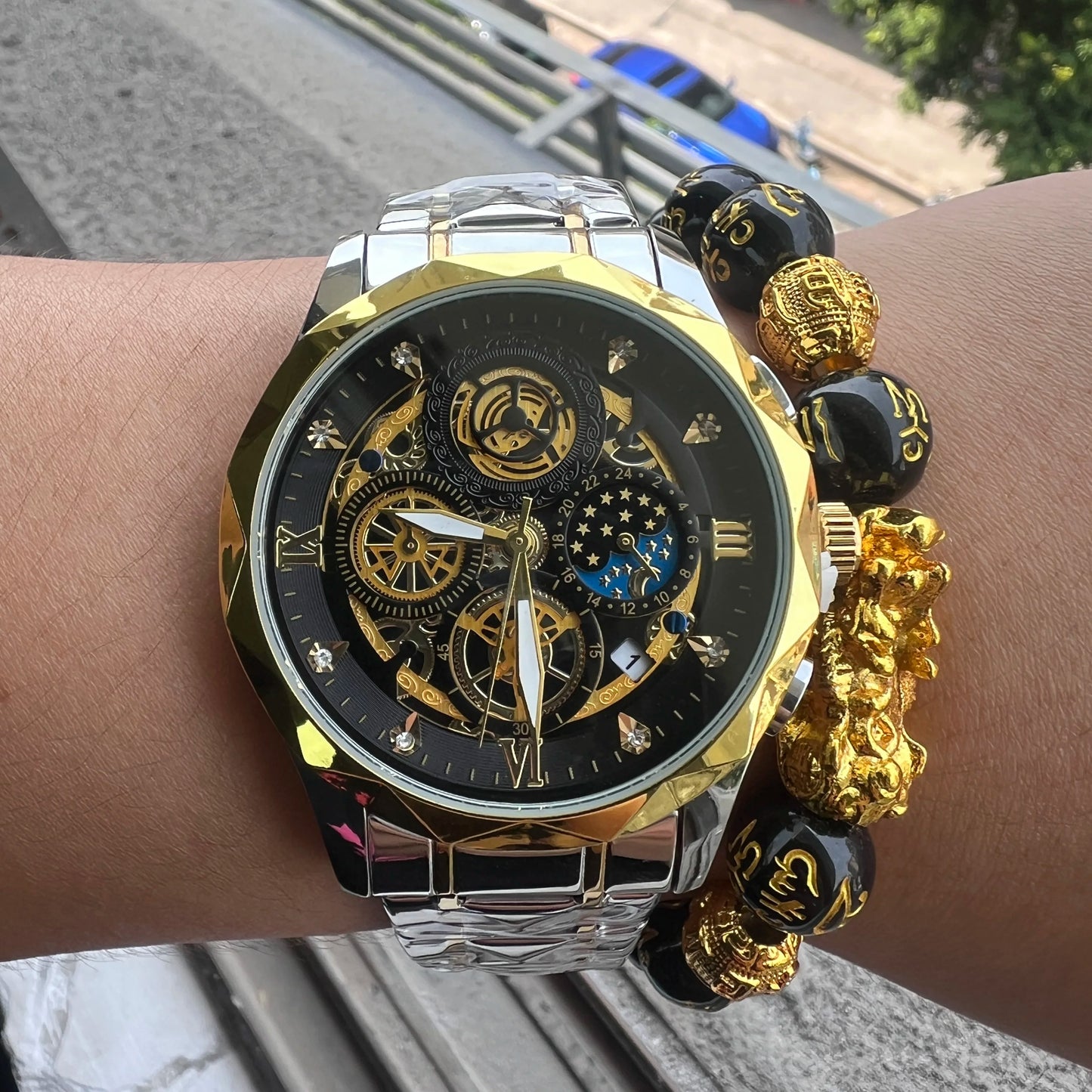 Fashion Man Wristwatch Waterproof Luminous Chronograph Watch for Men Stainless Steel Men's Quartz Watches reloj hombre 2024 New