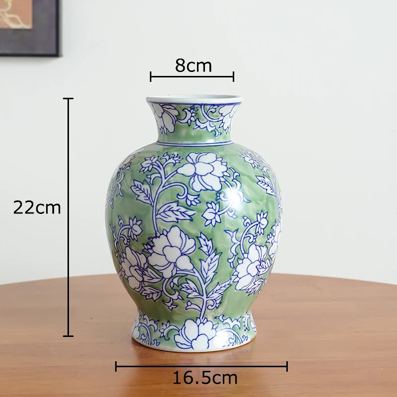 Blue and White Porcelain Vase Plant Pot Table Decoration Flowers Arrangement Multiple Styles Flower Vases Room Aesthetic Decor