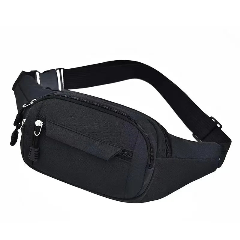 Men's and Women's Universal Models Waist Bag Fashion Crossbody Bags Sports Cell Phone Bags Solid Color Large Capacity Chest Bag